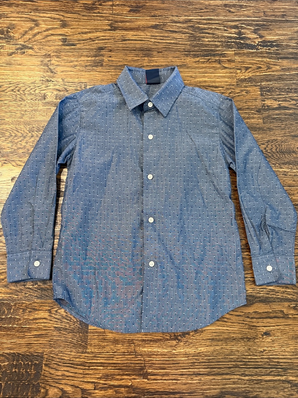 Izod Boys' Blue Patterned Button-Down Shirt